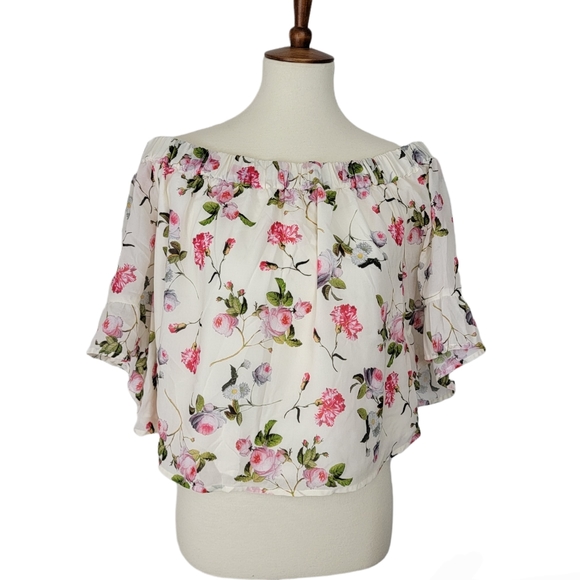 Express Floral Off The Shoulder Flowy Top - Picture 1 of 5